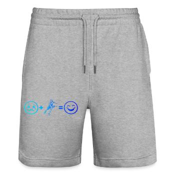 Pickleball player Design für Pickleball Match Fans - Stanley/Stella Unisex Bio Joggingshorts Trainer  - Grau meliert - Vorne - Nik (191cm) & Marisol (170cm)
