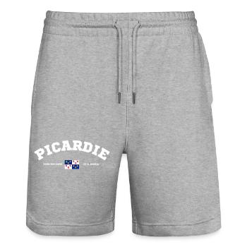 Picardie Pour Toujours Et A Jamais T-Shirt Cade... - Short de jogging bio TRAINER Stanley/Stella unisexe - gris chiné - Devant - Nik (191cm) & Marisol (170cm)