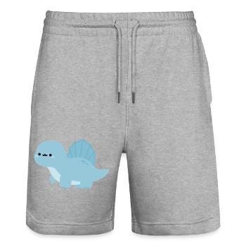 Spinosaurus Nelly - Stanley/Stella Unisex Bio Joggingshorts Trainer  - Grau meliert - Vorne - Nik (191cm) & Marisol (170cm)