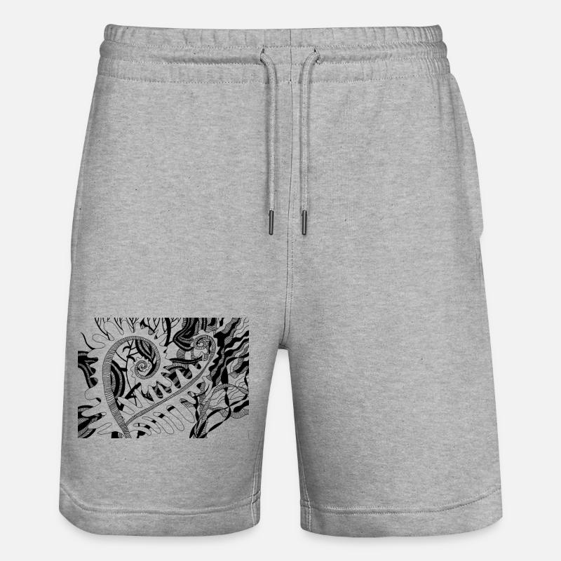 Fern - Stanley/Stella Trainer Unisex Organic Jogging Shorts - heather grey