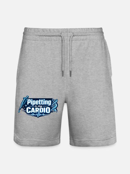 Pipetting Is My Cardio - Stanley/Stella Trainer Unisex Organic Jogging Shorts - heather grey
