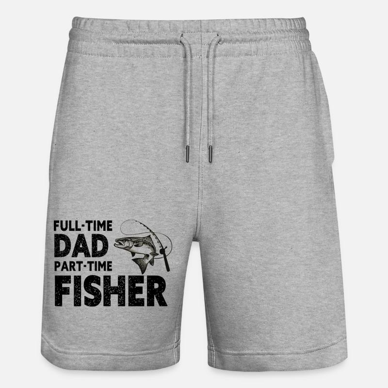 Full-Time Dad Part-Time Fisher – Dad Gift - Short de jogging bio TRAINER Stanley/Stella unisexe - gris chiné