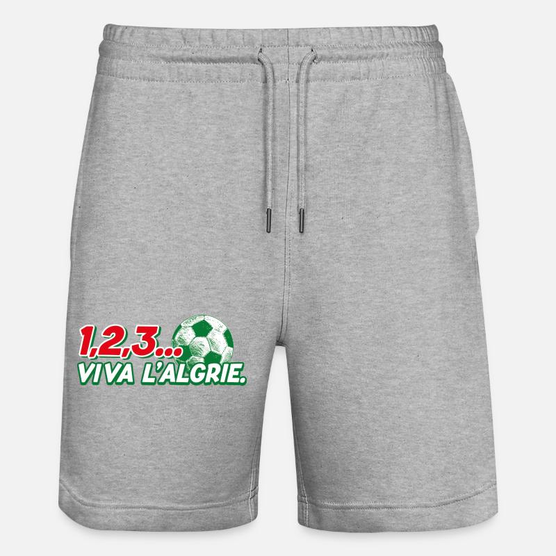 123 viva l'Algérie - Short de jogging bio TRAINER Stanley/Stella unisexe - gris chiné