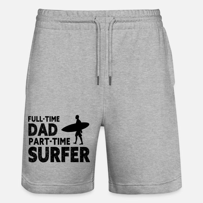 Full-time Dad Part-time Surfer - Short de jogging bio TRAINER Stanley/Stella unisexe - gris chiné