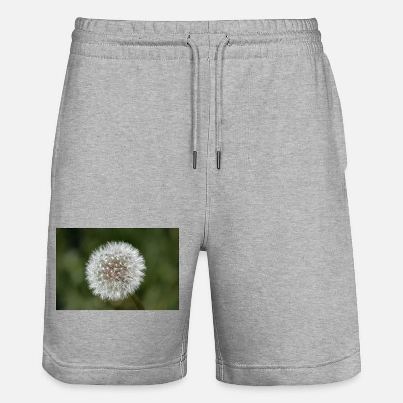 Gros plan d’un pissenlit - affiche. - Short de jogging bio TRAINER Stanley/Stella unisexe - gris chiné