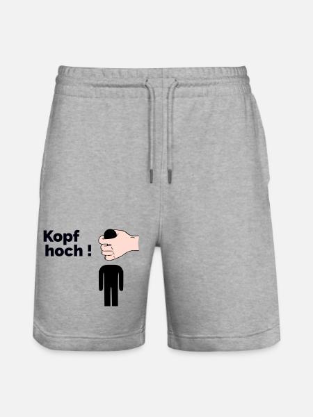 Kopf hoch - Stanley/Stella Unisex Bio Joggingshorts Trainer - Grau meliert