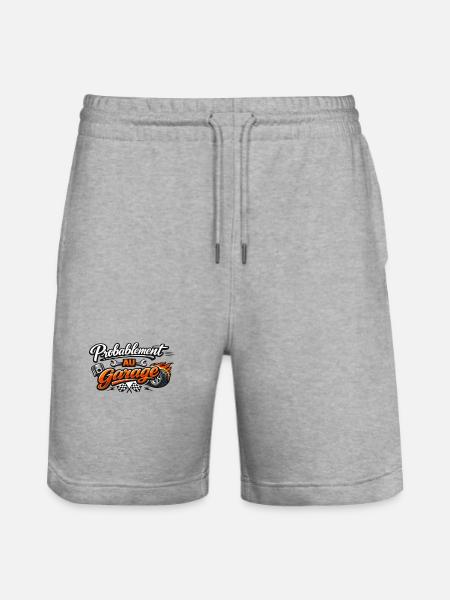Probablement au Garage – Vibe rétro auto - Short de jogging bio TRAINER Stanley/Stella unisexe - gris chiné