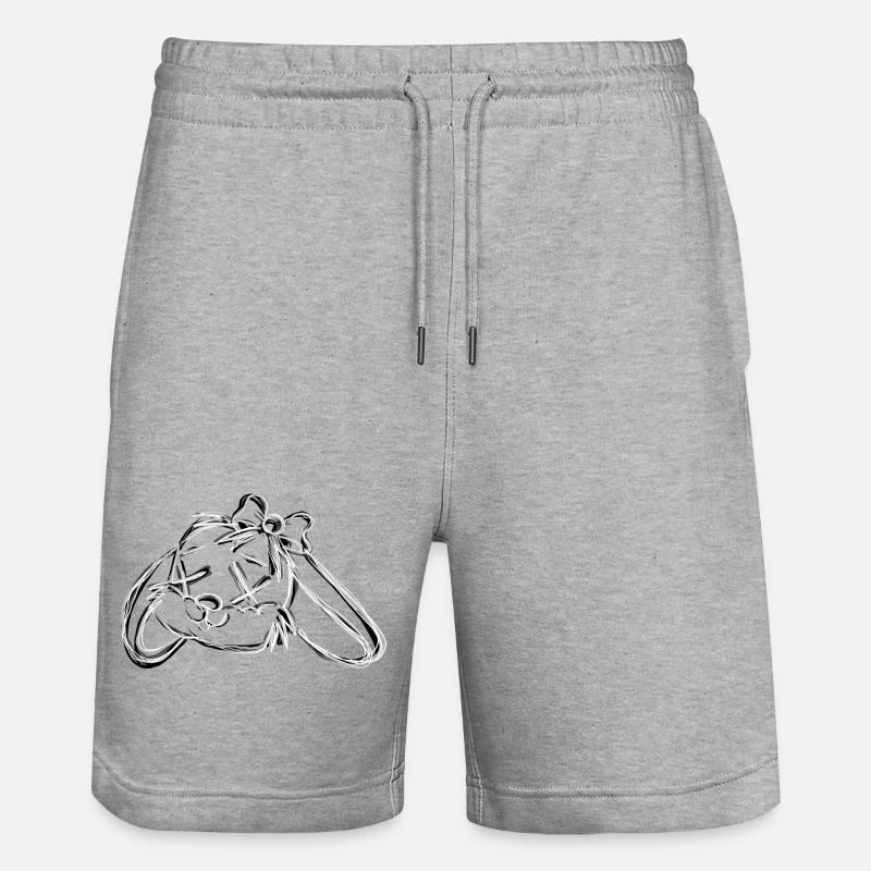 Dead Bunny Grey - Stanley/Stella Unisex Bio Joggingshorts Trainer - Grau meliert