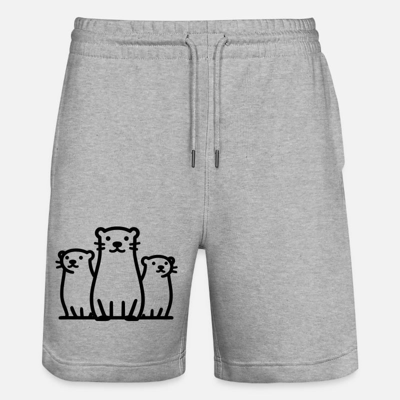 loutre - Short de jogging bio TRAINER Stanley/Stella unisexe - gris chiné