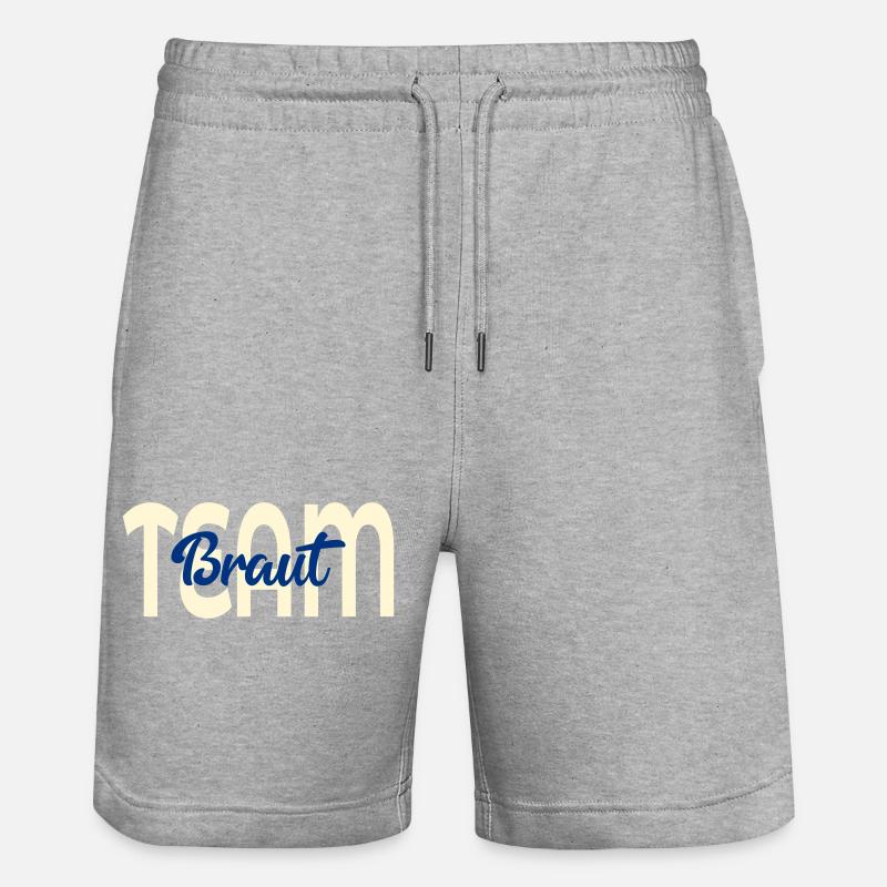 Mariage nuptial en équipe - Short de jogging bio TRAINER Stanley/Stella unisexe - gris chiné