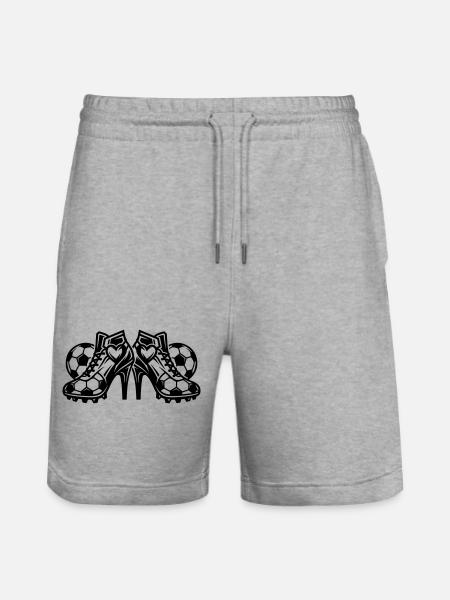 Fussballschuhe Fussball High Heels - Stanley/Stella Unisex Bio Joggingshorts Trainer - Grau meliert