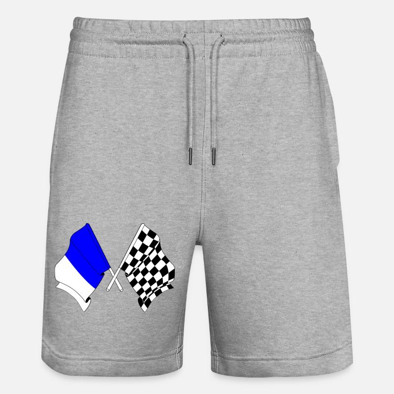 Drapeaux de course de Spa - Short de jogging bio TRAINER Stanley/Stella unisexe - gris chiné