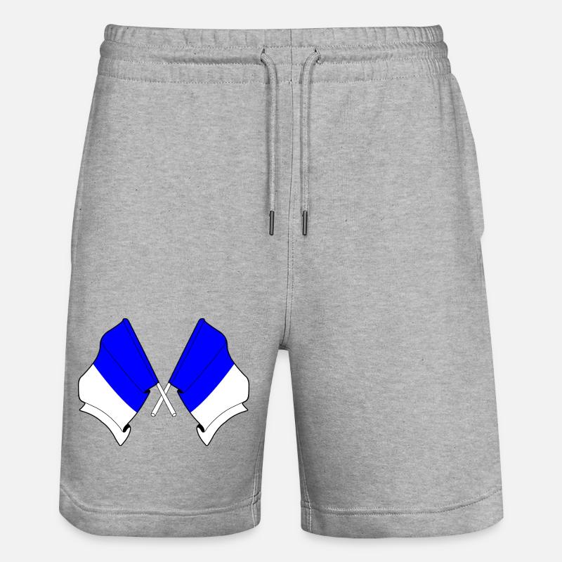 Spa Twin Flags - Stanley/Stella Unisex Bio Joggingshorts Trainer  - Grau meliert