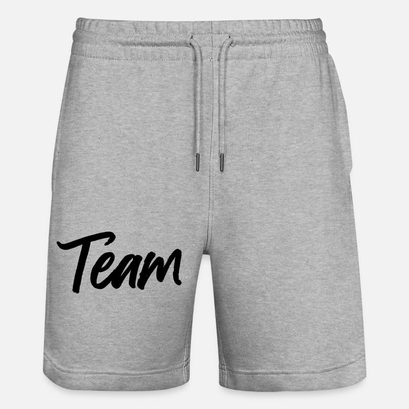 Team - Stanley/Stella Trainer Unisex Organic Jogging Shorts - heather grey