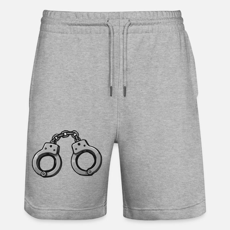 Graphique des menottes - Short de jogging bio TRAINER Stanley/Stella unisexe - gris chiné