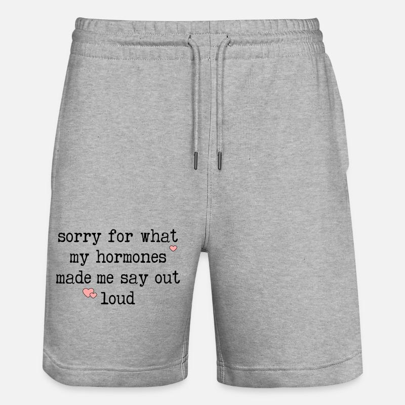 Hormone de la ménopause drôle - Short de jogging bio TRAINER Stanley/Stella unisexe - gris chiné