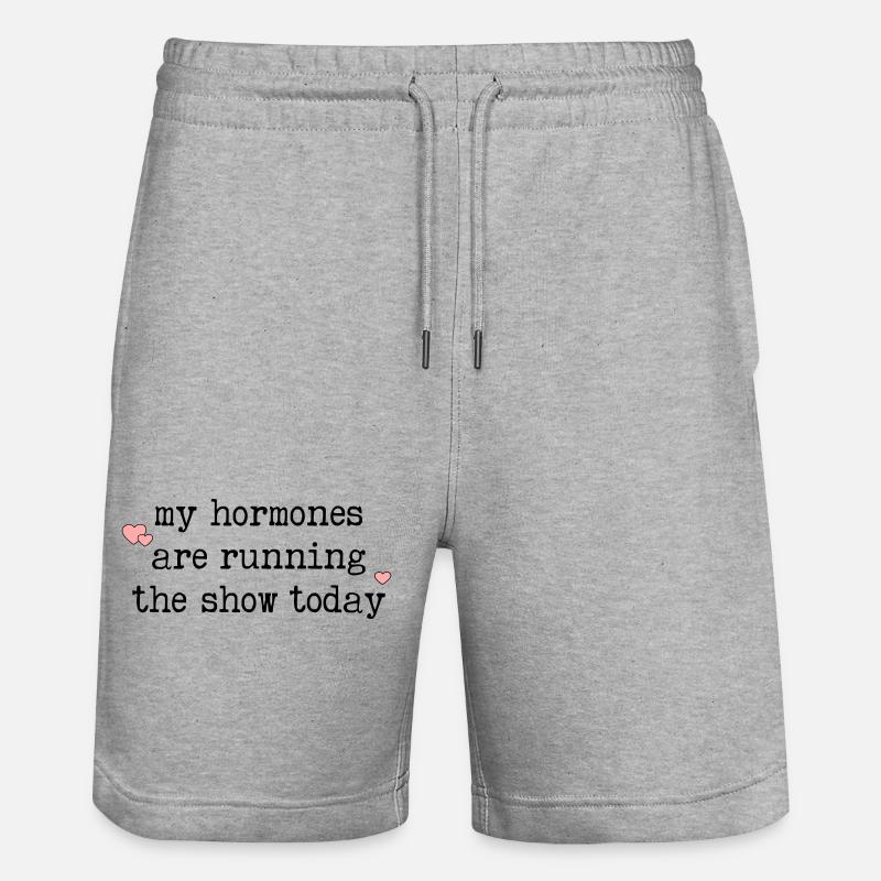 Hormones drôles Ménopause - Short de jogging bio TRAINER Stanley/Stella unisexe - gris chiné