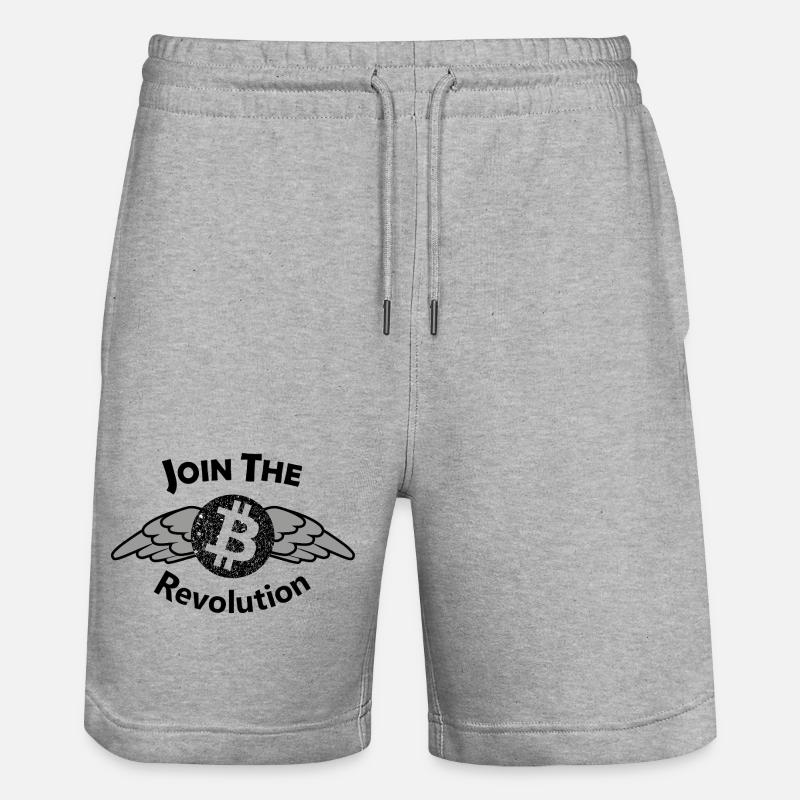 Motif de l’aile Bitcoin - Short de jogging bio TRAINER Stanley/Stella unisexe - gris chiné