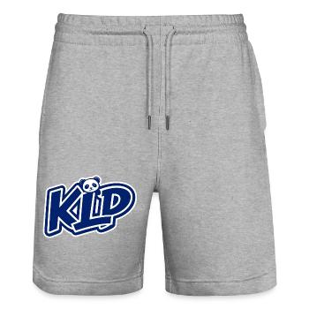 blau - Stanley/Stella Unisex Bio Joggingshorts Trainer  - Grau meliert - Vorne - Nik (191cm) & Marisol (170cm)