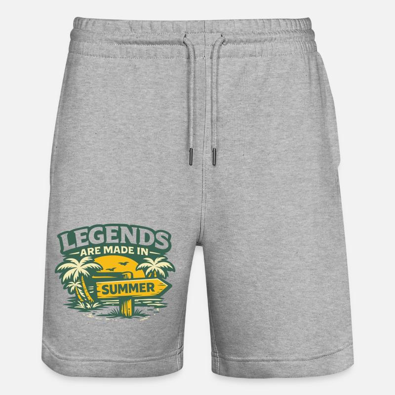 Légendes en été - Short de jogging bio TRAINER Stanley/Stella unisexe - gris chiné