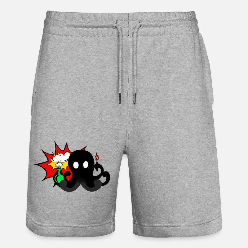 Science Explosion - Stanley/Stella Trainer Unisex Organic Jogging Shorts - heather grey