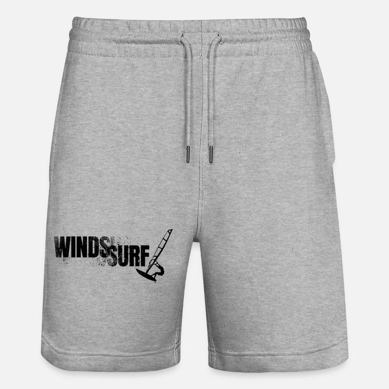 Windsurfer avec lettres - Short de jogging bio TRAINER Stanley/Stella unisexe - gris chiné