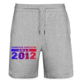 14. Geburtstag Limited Edition 07/2012 - Stanley/Stella Unisex Bio Joggingshorts Trainer  - Grau meliert - Vorne - Nik (191cm) & Marisol (170cm)