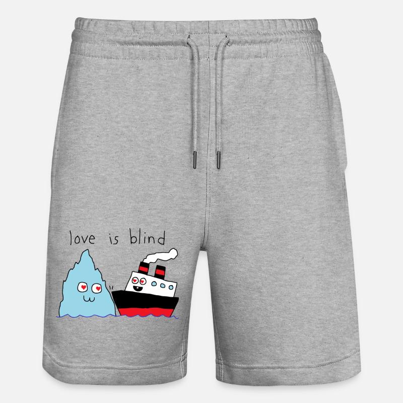 L’amour est aveugle - Short de jogging bio TRAINER Stanley/Stella unisexe - gris chiné