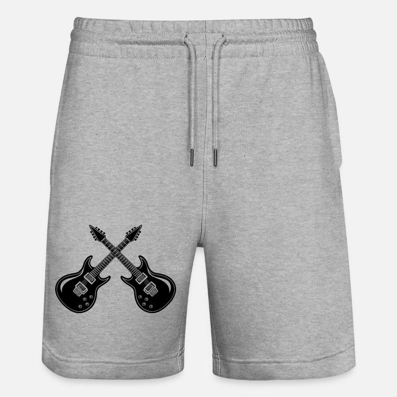 E-Gitarre - Stanley/Stella Unisex Bio Joggingshorts Trainer  - Grau meliert