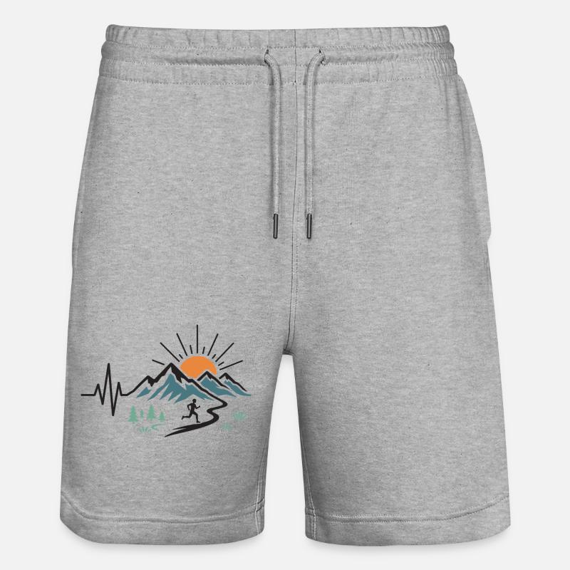 Course sur sentier - Short de jogging bio TRAINER Stanley/Stella unisexe - gris chiné