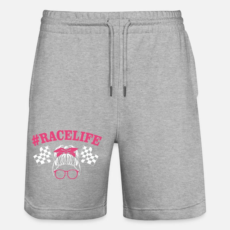 Course de dragsters - Short de jogging bio TRAINER Stanley/Stella unisexe - gris chiné