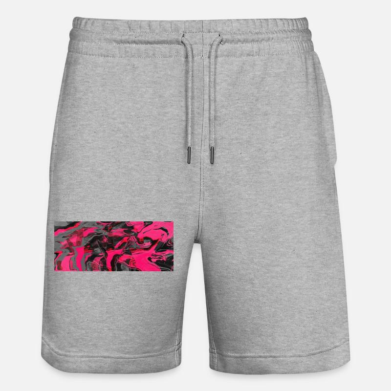 Tourbillon d’encre néon - Short de jogging bio TRAINER Stanley/Stella unisexe - gris chiné