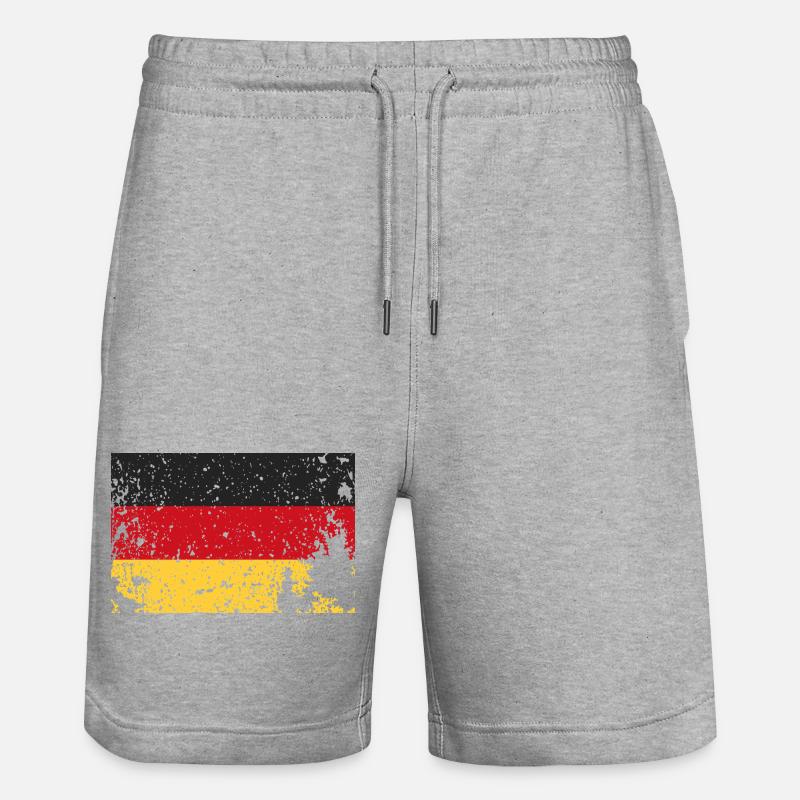 Drapeau de l’Allemagne - Short de jogging bio TRAINER Stanley/Stella unisexe - gris chiné