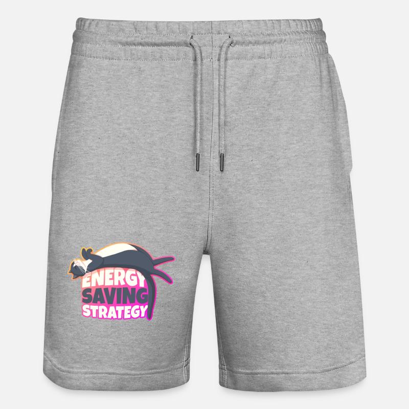 Stratégie d’économie d’énergie Chat - Short de jogging bio TRAINER Stanley/Stella unisexe - gris chiné