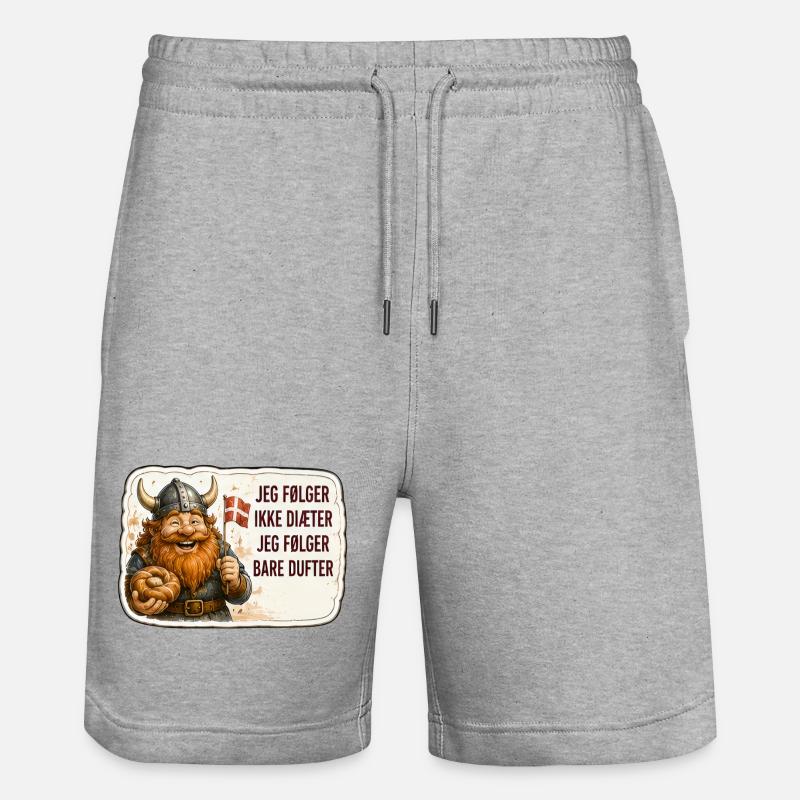 Jeg følger bare dufter - Stanley/Stella Unisex Bio Joggingshorts Trainer - Grau meliert