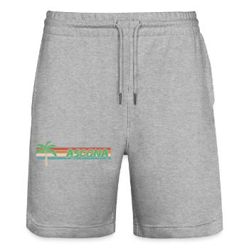 Sun Ascona - Stanley/Stella Trainer Unisex Organic Jogging Shorts - heather grey - Front - Nik (191cm) & Marisol (170cm)