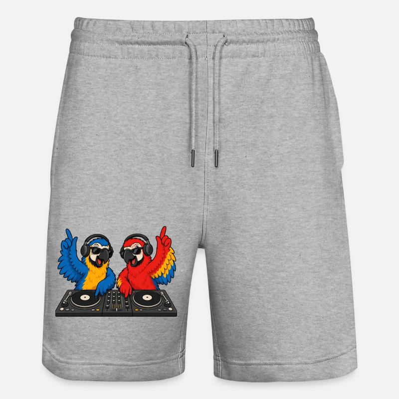 Parrots DJ Duo - Short de jogging bio TRAINER Stanley/Stella unisexe - gris chiné
