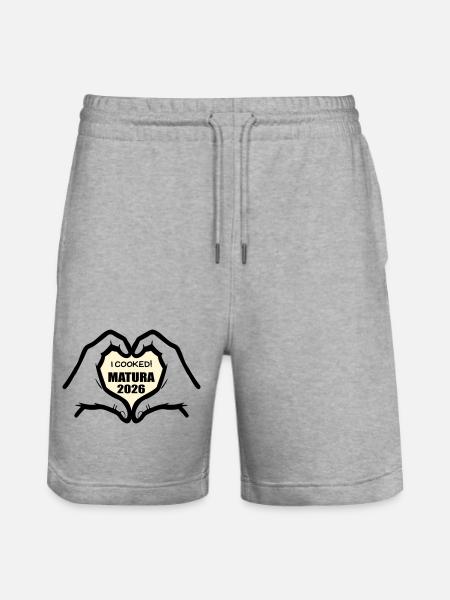 Abschluss Matura 2026 Kochen - Stanley/Stella Unisex Bio Joggingshorts Trainer - Grau meliert