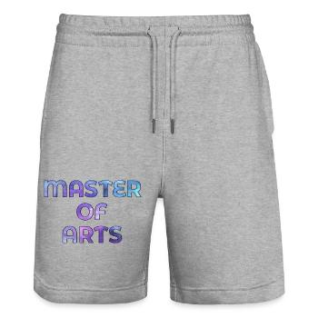 Abschluss Studium Master of Arts - Stanley/Stella Unisex Bio Joggingshorts Trainer  - Grau meliert - Vorne - Nik (191cm) & Marisol (170cm)