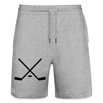 hockey - Stanley/Stella Unisex Bio Joggingshorts Trainer  - Grau meliert - Vorne - Nik (191cm) & Marisol (170cm)