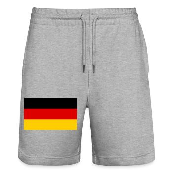 ALLEMAGNE ALLEMAGNE EUROPE FAN DE SPORT ALLEMAND - Short de jogging bio TRAINER Stanley/Stella unisexe - gris chiné - Devant - Nik (191cm) & Marisol (170cm)