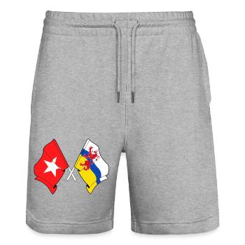 Maastricht & Limburg United - Stanley/Stella Unisex Bio Joggingshorts Trainer  - Grau meliert - Vorne - Nik (191cm) & Marisol (170cm)