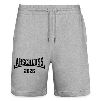 Graduation 2026 (Graduation 26 / Concave / B) - Stanley/Stella Trainer Unisex Organic Jogging Shorts - heather grey - Front - Nik (191cm) & Marisol (170cm)