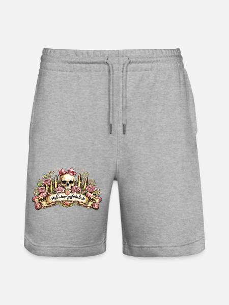 suess_aber_gefaehrlich - Stanley/Stella Unisex Bio Joggingshorts Trainer - Grau meliert