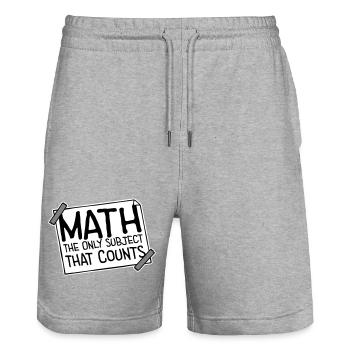 Math The Only Subject That Counts Nerd Mathe Logo - Stanley/Stella Unisex Bio Joggingshorts Trainer  - Grau meliert - Vorne - Nik (191cm) & Marisol (170cm)