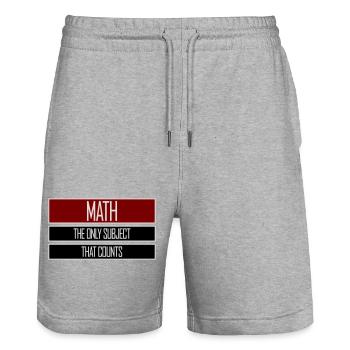 Math The Only Subject That Counts Nerd Mathe Logo - Stanley/Stella Unisex Bio Joggingshorts Trainer  - Grau meliert - Vorne - Nik (191cm) & Marisol (170cm)