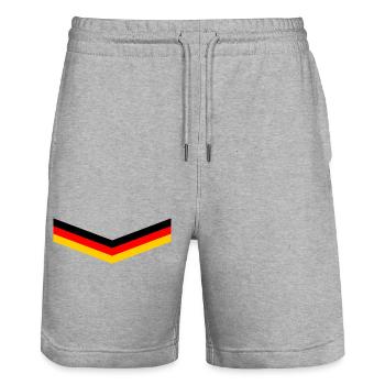 ALLEMAGNE ALLEMAGNE EUROPE FAN DE SPORT ALLEMAND - Short de jogging bio TRAINER Stanley/Stella unisexe - gris chiné - Devant - Nik (191cm) & Marisol (170cm)