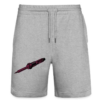 Lötkolben FPV Drohne Bastler Elektronik - Stanley/Stella Unisex Bio Joggingshorts Trainer  - Grau meliert - Vorne - Nik (191cm) & Marisol (170cm)