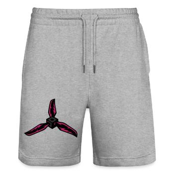 Drohnen Propeller FPV Racing RC Modellbau - Stanley/Stella Unisex Bio Joggingshorts Trainer  - Grau meliert - Vorne - Nik (191cm) & Marisol (170cm)