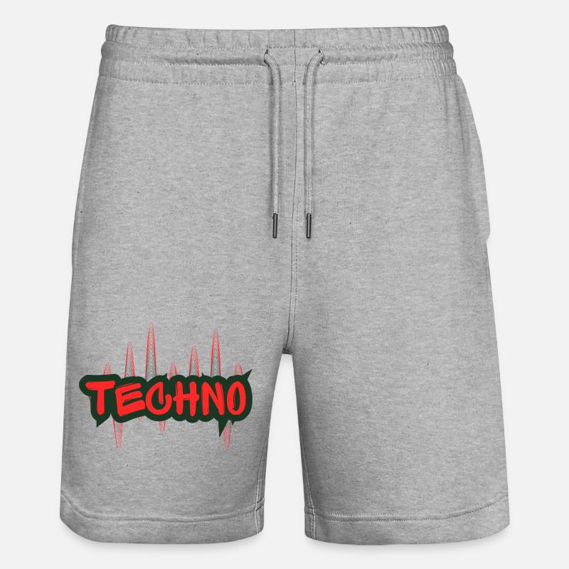 Nuit Techno Graffiti - Short de jogging bio TRAINER Stanley/Stella unisexe - gris chiné